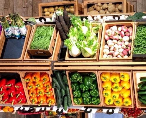 grocery shopping fresh produce